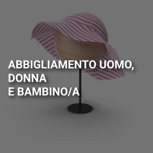 Categoria abbigliamento uomo donna e bambino/a